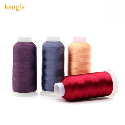 120g 5000y 2ply Kangfa 120d/2 Rayon Thread para bordado computadorizado 2ply Contagem de fios
