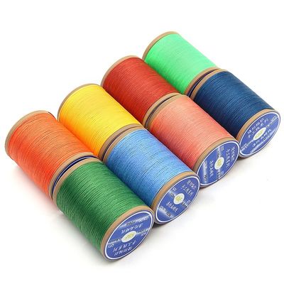 Fios de poliéster com fio de espuma de núcleo 150D/16 para crochê Hilo Encerado Coser Zapatos