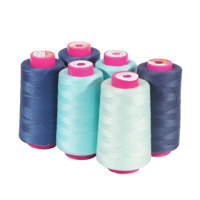Fios de costura de poliéster poliestratificado multicolor para resistência à abrasão de vestuário