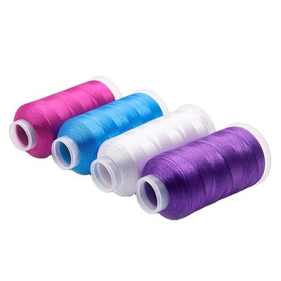 120d/2 Fios refletores de seda para bordados Alta velocidade 5000 metros Alta tenacidade