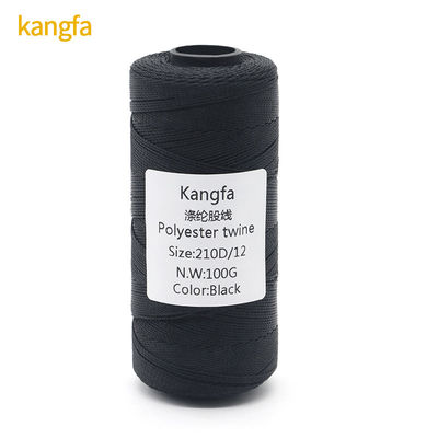 Fios de poliéster de alta tenacidade de 210d/12ply 100% para crochê e coberturas multicoloridas