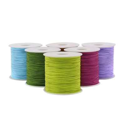 2 Fios de cordão de nylon de cor única ou cor do arco-íris para cordão de macrame chinês