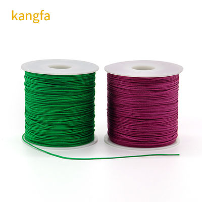 2 Fios de cordão de nylon de cor única ou cor do arco-íris para cordão de macrame chinês