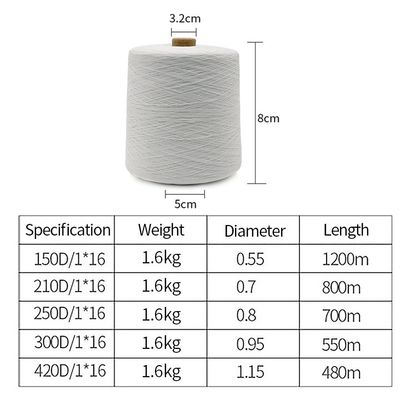 Fios de poliéster de alta tenacidade 420D/16 para tricô e tecelagem multicolor