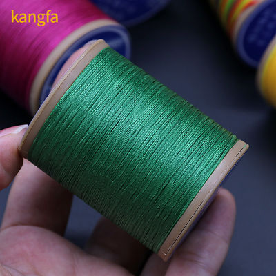 Poliéster 0,8 mm Flat Wax Thread para costura à mão de couro DIY Small Roll Manual Thread