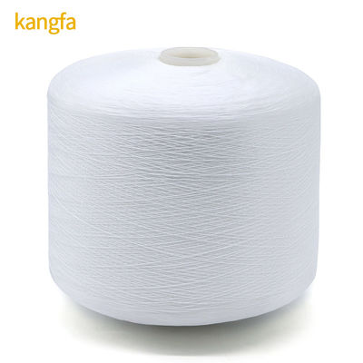 Fios de costura de poliéster 150D/3 Tex45 TKT60 brancos crus com baixo encolhimento e durabilidade