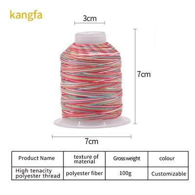Fios de costura de poliéster de alta tenacidade 0,8 mm 1 mm para material de nylon forte e durável