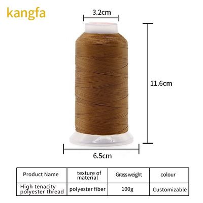 Diâmetro do fio 0,6 mm Boho Kangfa Tex 90 V-92 Fios de poliéster UV Branco 4 onças