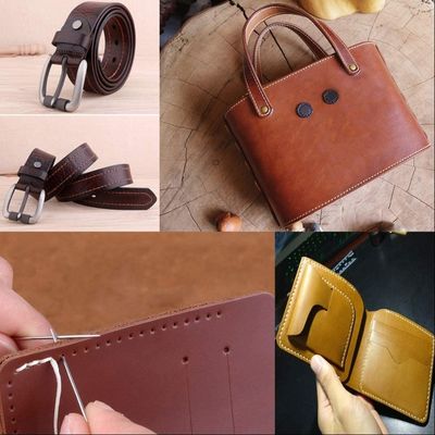 Suporta 7 dias Pedido de amostra 12 peças Set de fio de costura longo para artesanato de couro