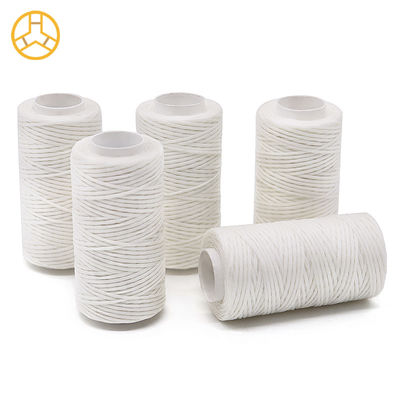100% de poliéster Flat Waxed Thread para Kangfa impermeável 0,8 mm 1 mm de poliéster couro 50m