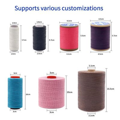 400g de fio trenzado de poliéster com cera ligada para fio de costura de couro 250D/16 Suporte OEM/ODM