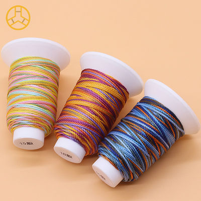 12g 18PLY 40 Cores Fornecer 100% Poliéster Multi-Color Fios de costura Poliéster trança