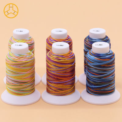 12g 18PLY 40 Cores Fornecer 100% Poliéster Multi-Color Fios de costura Poliéster trança
