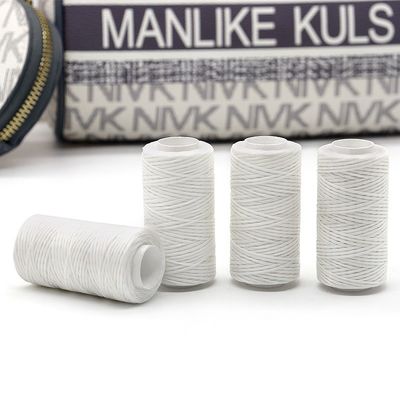 Kangfa 50M/Rol 0.8mm Flat Waxed Thread para Calçados de Artesanato de Couro Saco Cinturão boho Tecelagem