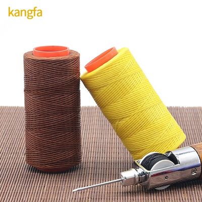 200m 0,8mm Flat Waxed Thread for Leather 100% Polyester Pattern Waxed Yarn Count 250D/16