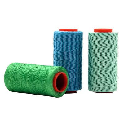200m 0,8mm Flat Waxed Thread for Leather 100% Polyester Pattern Waxed Yarn Count 250D/16