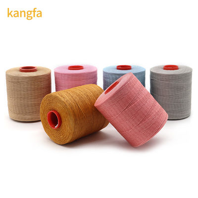 410G Kangfa 0,8 mm Flat Wax Thread para costura de couro artesanal em 210D/16 Contagem de fios
