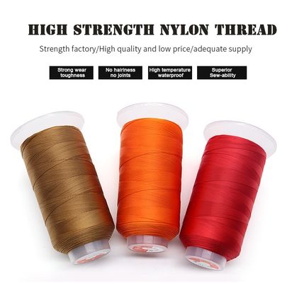 Suporte 7 dias Tempo de entrega da encomenda de amostra 100g Fios de nylon de alta tenacidade para produtos de couro