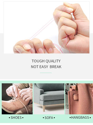 Suporte 7 dias Tempo de entrega da encomenda de amostra 100g Fios de nylon de alta tenacidade para produtos de couro