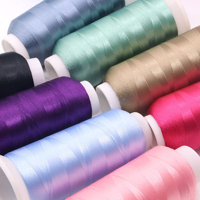 4000 Yard Filamentos Poliéster Filamento de bordado para máquina de bordado 720 Coloração