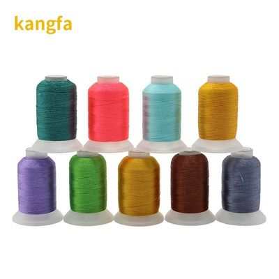 Fios de bordado de máquina 60wt 40wt Poliéster multicolor 120d/2 1000m para bordado