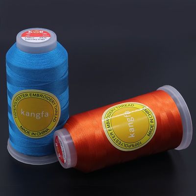 100% de poliéster Kangfa venda linha de bordados de costura de seda de cor 120D/2 MERCERIZADO