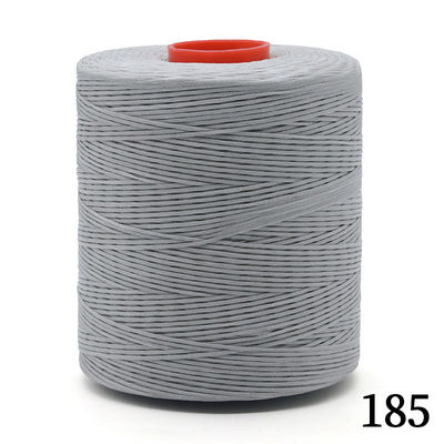 300D/16 Fios triturados de poliéster sustentavel ligados a cera para fios de costura de couro 1,2 mm
