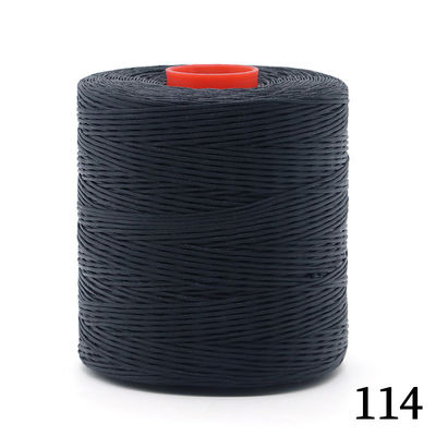 300D/16 Fios triturados de poliéster sustentavel ligados a cera para fios de costura de couro 1,2 mm