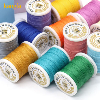 Excelente 0,8mm Flat Sewing Grossa Braid Waxed Thread para artesanato de couro personalizado