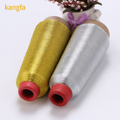 Enviar amostra de bordados de tipo MX corados com padrão Lurex Thread Gold Metallic Silver Yarn