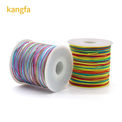 Corda de nylon de 0,8 mm de cor de arco-íris para acessórios de jóias DIY