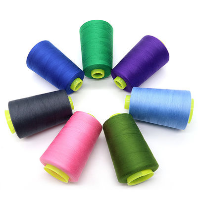 Baixo MOQ 40/2 5000yds Tintado 100% Fios de costura de poliéster Mh Fios para máquina de costura