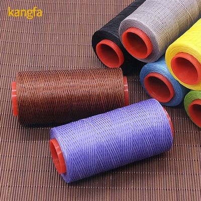 150d 0,8mm 30m fio de poliéster de cera plana para costura de sacos 100% poliéster cordão de cera DIY
