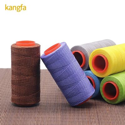 150d 0,8mm 30m fio de poliéster de cera plana para costura de sacos 100% poliéster cordão de cera DIY