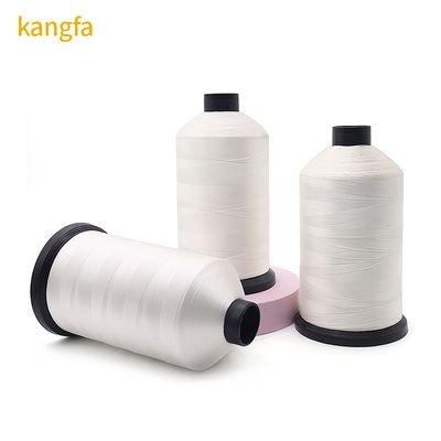 Material do cone Plástico 210d/3 Fios de costura de poliéster branco para máquina de coberturas