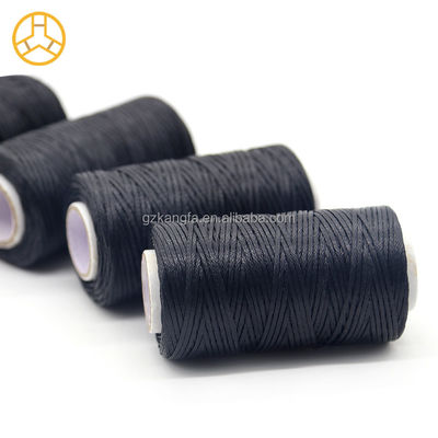 50m preto 100% poliéster 150D de colagem manual de couro Flat Wax Thread com padrão tingido
