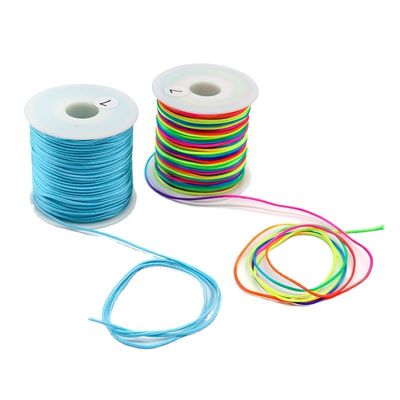 Cordão trançado de nylon de 1 mm de espessura para bricolage Pulseiras e colares de contas