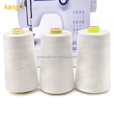 Fios de costura de poliéster branco 40/2 Ideal para máquina de cobertores e fabricação de tecidos de cama