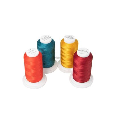 30g 1000Y Filamento Multicolor Filamento de bordado de poliéster 120d/2 para máquina de bordado