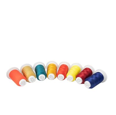 30g 1000Y Filamento Multicolor Filamento de bordado de poliéster 120d/2 para máquina de bordado