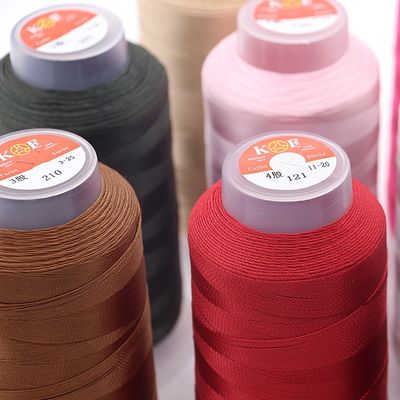 210D/3 100g Fios de costura de poliéster para couro de vestuário de fibras de nylon de alta resistência