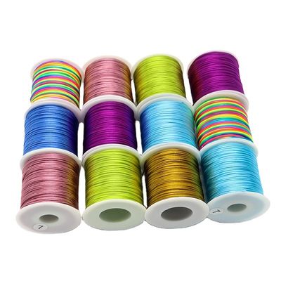 Bracelete de poliéster 100% envolto em fio com design 2023 e cor Singal ou cor do arco-íris