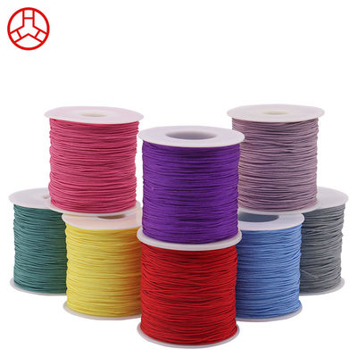 Cordão de pulseira de cordas trançadas de nó de nylon de cor única para contas e acessórios