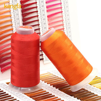 Kangfa Colors Kit de Fios de Bordado de Poliéster 5000M por bobina para bordado perfeito