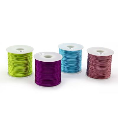 Satin de nylon colorido para anel de seda chinês Macrame Cord 100m ou comprimento personalizado