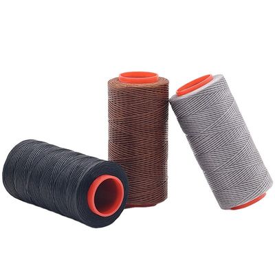 Fios de costura com cera de poliéster 150D resistentes à abrasão para artesanato de costura manual de couro