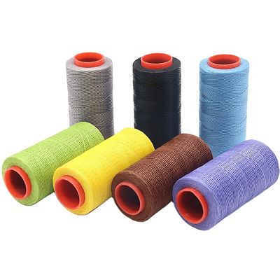Fios de costura com cera de poliéster 150D resistentes à abrasão para artesanato de costura manual de couro