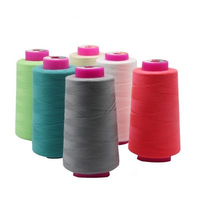 40/2 Jean Contagem de fios de costura Cor sólida Fio de costura de poliéster espumado em 688 cores ricas