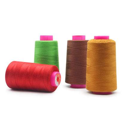 40/2 Jean Contagem de fios de costura Cor sólida Fio de costura de poliéster espumado em 688 cores ricas