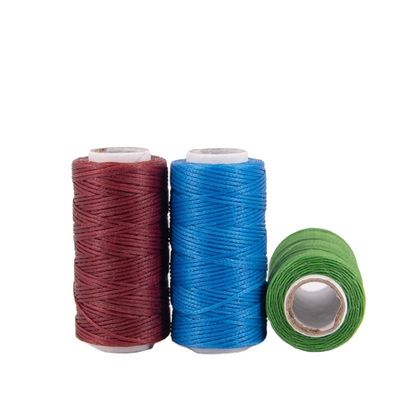 50M/Rolo 0,6mm Cordão de costura manual Flat Waxed Filamento para Calçados de artesanato de couro cinto de bolsa